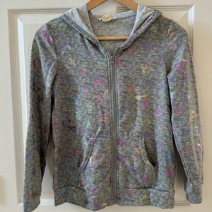 Emma & Elsa Butterfly Hooded Sweatshirt Girls 14 Shimmer fairy kawaii pockets